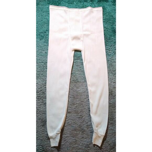 Vintage Unbranded Long Underwear Pants 50/50 Mens 5XL 58-60 USA Red White Blue - Picture 4 of 6